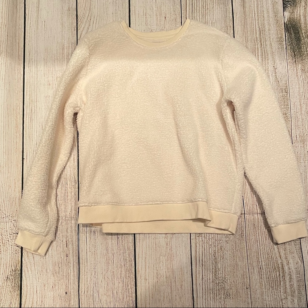 Lucky Brand Cream Sherpa Top